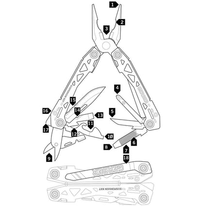 GERBER Suspension NXT Multi-tool, Black, GB-giftbox