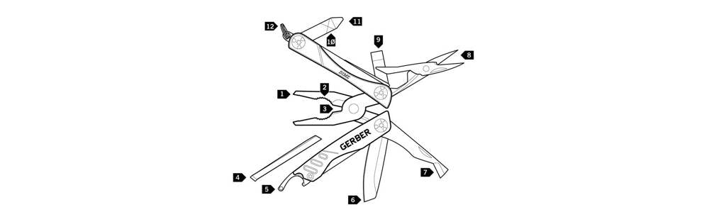 GERBER Dime Multi-tool, Black, GB