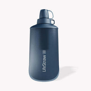 LifeStraw Peak Series Collapsible Squeeze Bottle 650ml Mountain Blue
