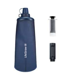 LifeStraw Peak Series Collapsible Squeeze Bottle 1L Mountain Blue