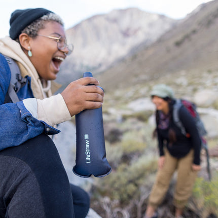 LifeStraw Peak Series Collapsible Squeeze Bottle 1L Mountain Blue