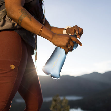 LifeStraw Peak Series Collapsible Squeeze Bottle 1L Mountain Blue