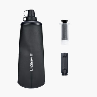 LifeStraw Peak Series Collapsible Squeeze Bottle 1L Dark Gray