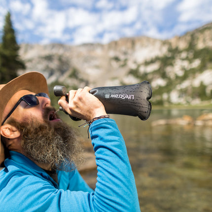 LifeStraw Peak Series Collapsible Squeeze Bottle 1L Dark Gray
