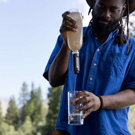 LifeStraw Peak Series Collapsible Squeeze Bottle 1L Dark Gray