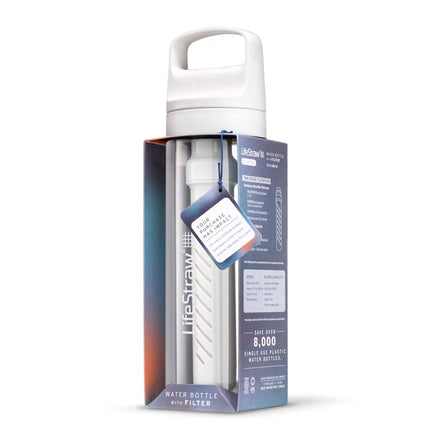 LifeStraw Go 2.0 Water Filter Bottle - 650 ml -  White Clear