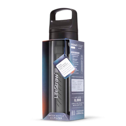 LifeStraw Go 2.0 Water Filter Bottle - 650 ml - Nordic Noir