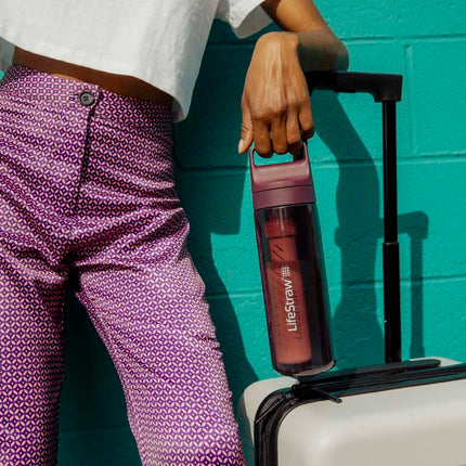 LifeStraw Go 2.0 Water Filter Bottle - 650 ml - Merlot Me Away Red
