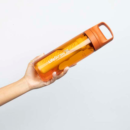 LifeStraw Go 2.0 Water Filter Bottle - 650 ml - Kyoto Orange