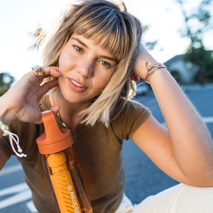 LifeStraw Go 2.0 Water Filter Bottle - 650 ml - Kyoto Orange