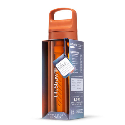 LifeStraw Go 2.0 Water Filter Bottle - 650 ml - Kyoto Orange