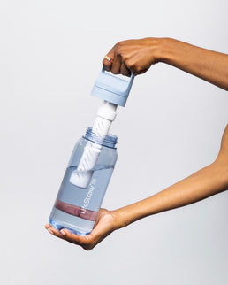 LifeStraw Go 2.0 Water Filter Bottle -  1L - Icelandic Blue