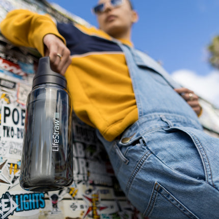 LifeStraw Go 2.0 Water Filter Bottle - 1L- Nordic Noir