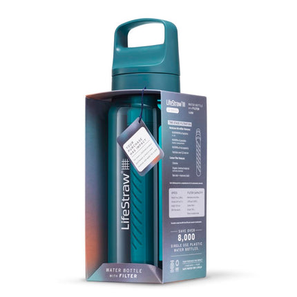 LifeStraw Go 2.0 Water Filter Bottle - 1L- Laguna Teal