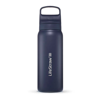 LifeStraw Go 2.0 Stainless Steel Water Filter Bottle - 700 ml - Aegean Sea Blue
