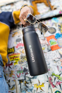 LifeStraw Go 2.0 Stainless Steel Water Filter Bottle - 700 ml - Black