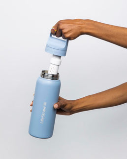 LifeStraw Go 2.0 Stainless Steel Water Filter Bottle - 700 ml - Icelandic Blue