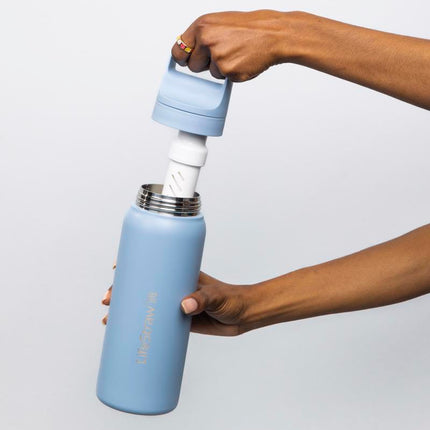 LifeStraw Go 2.0 Stainless Steel Water Filter Bottle - 700 ml - Icelandic Blue
