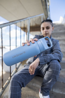 LifeStraw Go 2.0 Stainless Steel Water Filter Bottle - 700 ml - Icelandic Blue