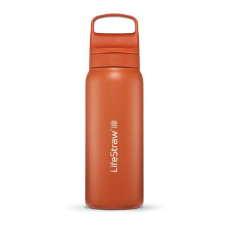 LifeStraw Go 2.0 Stainless Steel Water Filter Bottle - 700 ml - Kyoto Orange