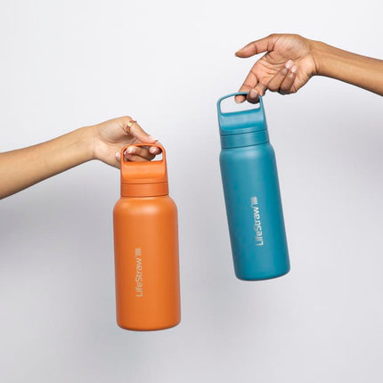 LifeStraw Go 2.0 Stainless Steel Water Filter Bottle - 700 ml - Kyoto Orange