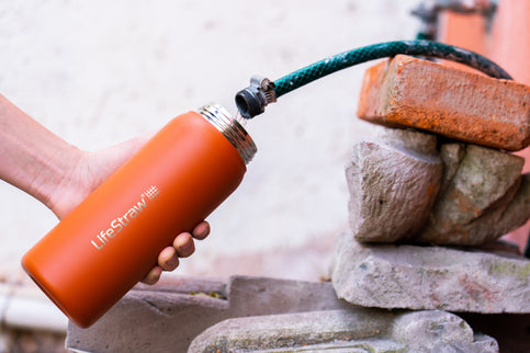 LifeStraw Go 2.0 Stainless Steel Water Filter Bottle - 700 ml - Kyoto Orange