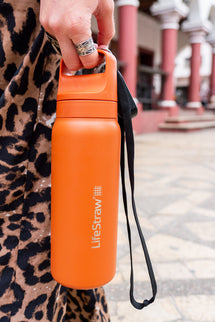 LifeStraw Go 2.0 Stainless Steel Water Filter Bottle - 700 ml - Kyoto Orange
