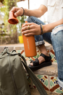 LifeStraw Go 2.0 Stainless Steel Water Filter Bottle - 700 ml - Kyoto Orange