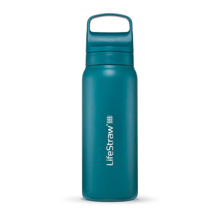 LifeStraw Go 2.0 Stainless Steel Water Filter Bottle - 700 ml - Laguna Teal