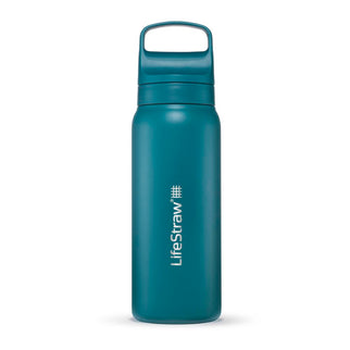 LifeStraw Go 2.0 Stainless Steel Water Filter Bottle - 700 ml - Laguna Teal
