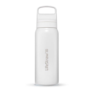 LifeStraw Go 2.0 Stainless Steel Water Filter Bottle - 700 ml - White