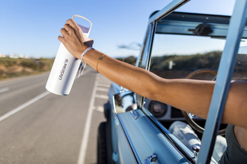 LifeStraw Go 2.0 Stainless Steel Water Filter Bottle - 700 ml - White