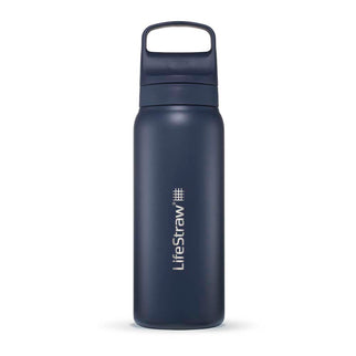 LifeStraw Go 2.0 Stainless Steel Water Filter Bottle - 1L - Aegean Sea Blue