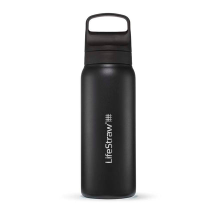 LifeStraw Go 2.0 Stainless Steel Water Filter Bottle - 1L - Black