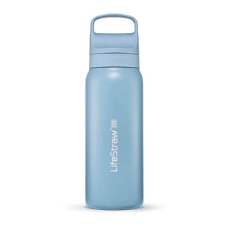 LifeStraw Go 2.0 Stainless Steel Water Filter Bottle - 1L - Icelandic Blue-