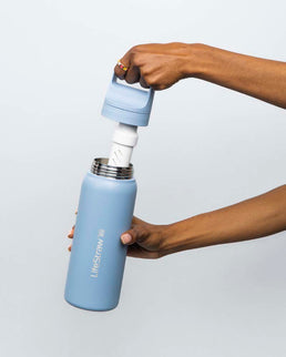 LifeStraw Go 2.0 Stainless Steel Water Filter Bottle - 1L - Icelandic Blue-