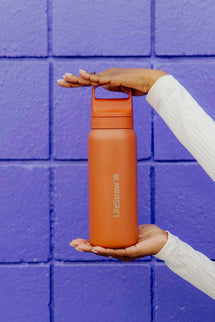LifeStraw Go 2.0 Stainless Steel Water Filter Bottle - 1L - Kyoto Orange-