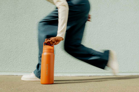 LifeStraw Go 2.0 Stainless Steel Water Filter Bottle - 1L - Kyoto Orange-