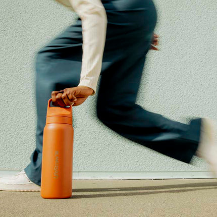 LifeStraw Go 2.0 Stainless Steel Water Filter Bottle - 1L - Kyoto Orange-