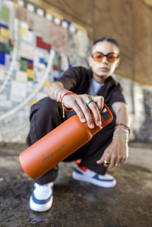 LifeStraw Go 2.0 Stainless Steel Water Filter Bottle - 1L - Kyoto Orange-