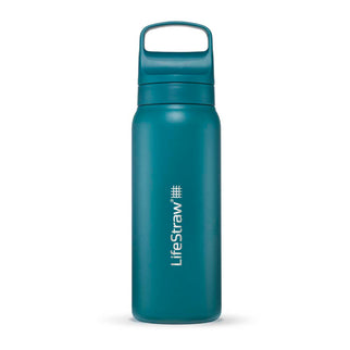 LifeStraw Go 2.0 Stainless Steel Water Filter Bottle - 1L - Laguna Teal-