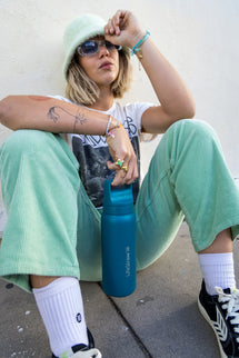 LifeStraw Go 2.0 Stainless Steel Water Filter Bottle - 1L - Laguna Teal-