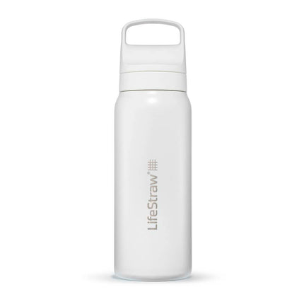 LifeStraw Go 2.0 Stainless Steel Water Filter Bottle - 1L - White-