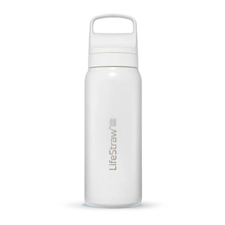 LifeStraw Go 2.0 Stainless Steel Water Filter Bottle - 1L - White-