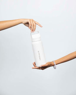 LifeStraw Go 2.0 Stainless Steel Water Filter Bottle - 1L - White-