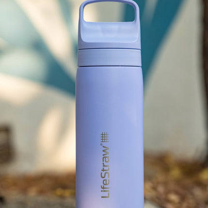 LifeStraw Go 2.0 Stainless Steel Water Filter Bottle - 500 ml - Provence Purple