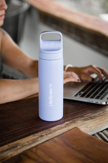 LifeStraw Go 2.0 Stainless Steel Water Filter Bottle - 500 ml - Provence Purple