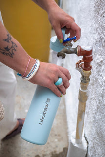 LifeStraw Go 2.0 Stainless Steel Water Filter Bottle - 500 ml - Seafoam