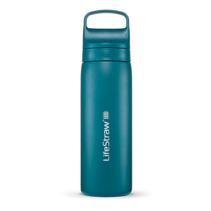 LifeStraw Go 2.0 Stainless Steel Water Filter Bottle - 500 ml - Laguna Teal