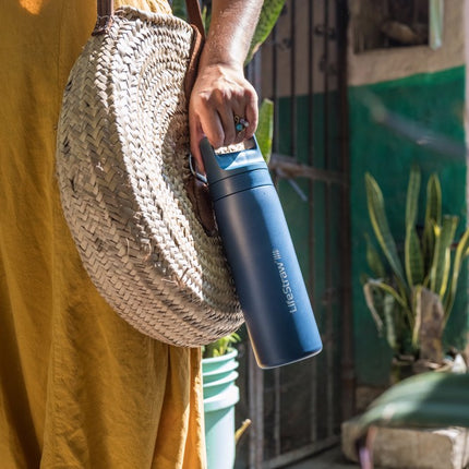LifeStraw Go 2.0 Stainless Steel Water Filter Bottle - 500 ml - Laguna Teal